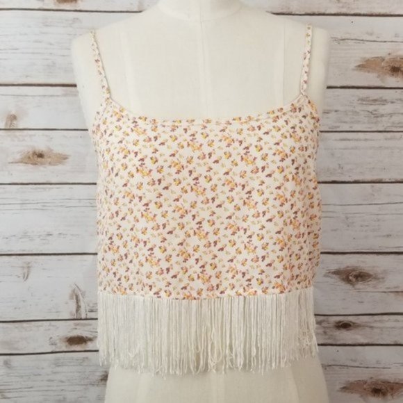 Charlotte Russe Tops - ⬇️⬇️ Charlotte Russe Fringe Tassel Crop Top XS